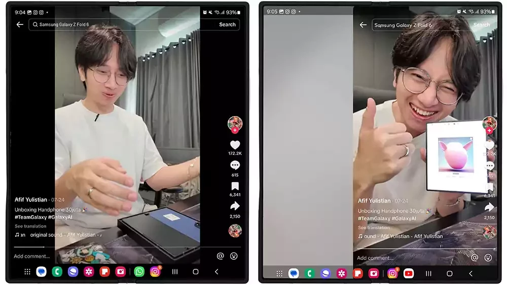 Galaxy Z Fold6 Punya Layar yang Compact 