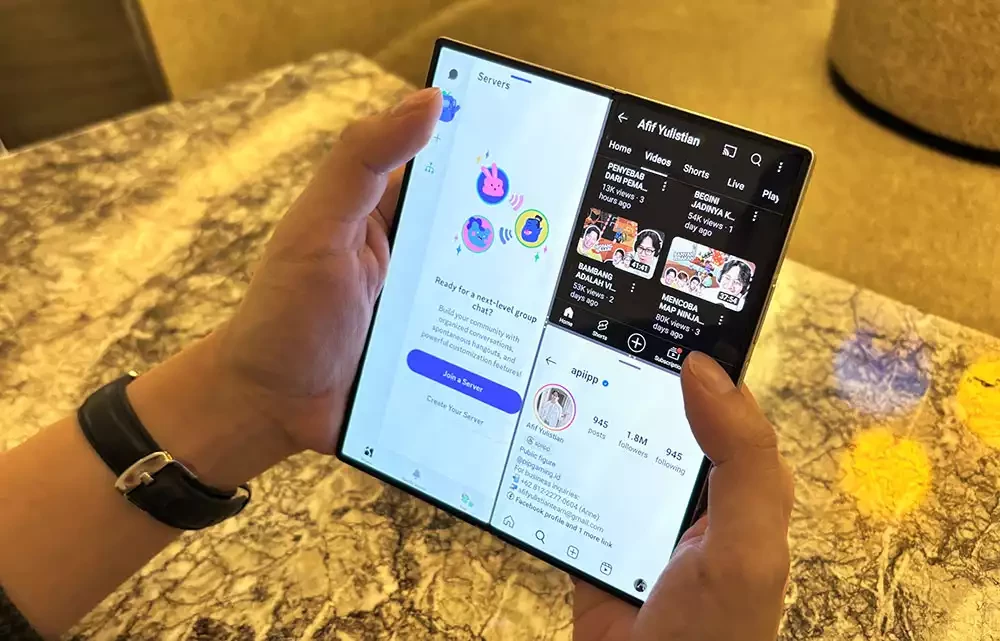 Galaxy Z Fold6 bisa Multitasking dan Multiwindow 